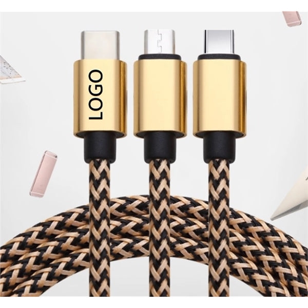 Hemp Braided 3 in 1 USB Cable