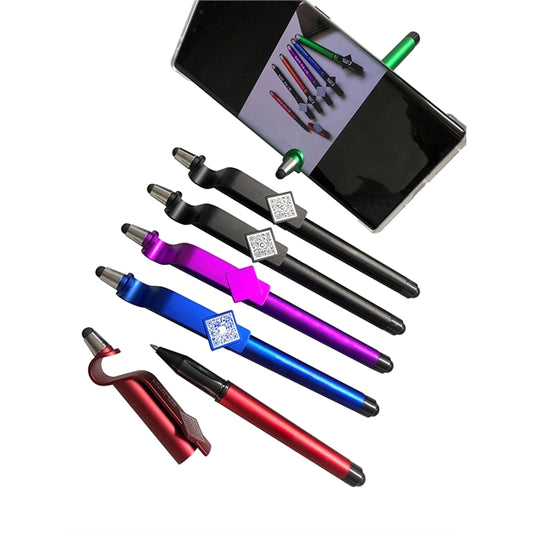 4 in 1 QR Code Stylus Ballpoint Pen with Phone Holder