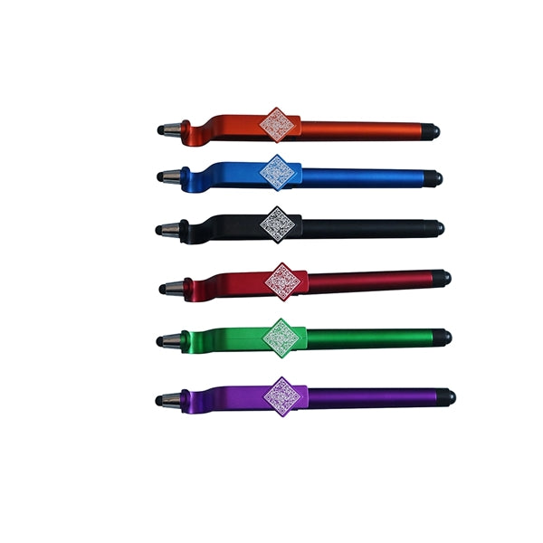 4 in 1 QR Code Stylus Ballpoint Pen with Phone Holder