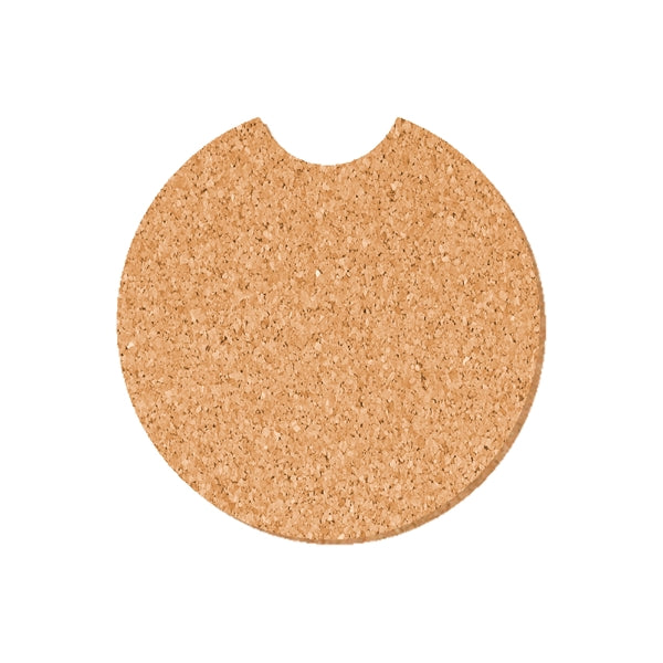 2 1/2" Round Solid Cork Car Coaster