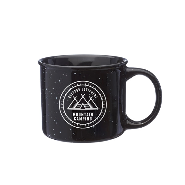 13 oz. Ceramic Campfire Custom Coffee Mug (1 Color Imprint)