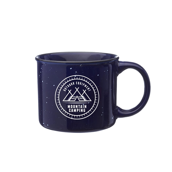 13 oz. Ceramic Campfire Custom Coffee Mug (1 Color Imprint)