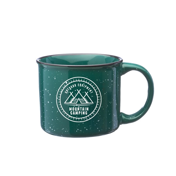 13 oz. Ceramic Campfire Custom Coffee Mug (1 Color Imprint)