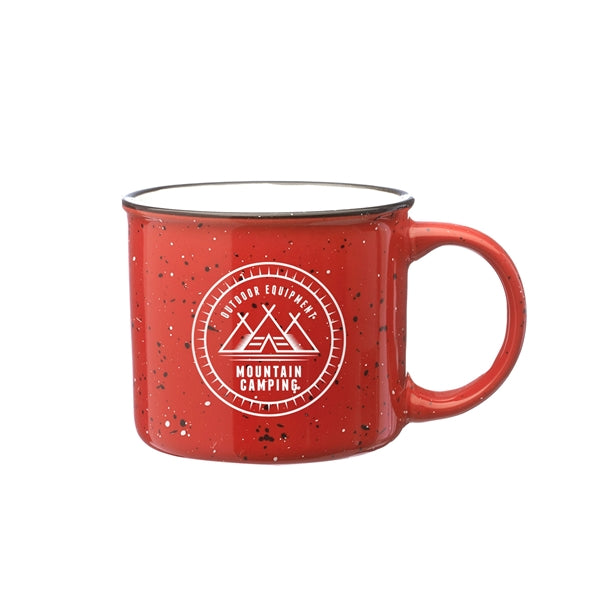 13 oz. Ceramic Campfire Custom Coffee Mug (1 Color Imprint)