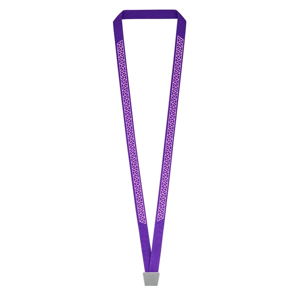 5/8" Pillar Ribbon Lanyard, Key Ring, 1-Color