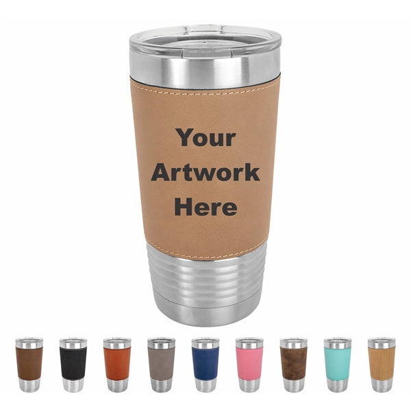 Polar Camel 20 oz Leatherette Vacuum Insulated Tumbler