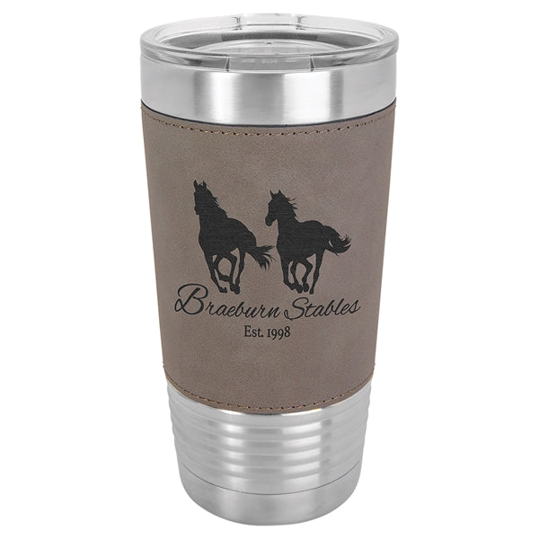 Polar Camel 20 oz Leatherette Vacuum Insulated Tumbler