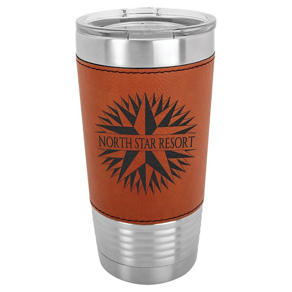 Polar Camel 20 oz Leatherette Vacuum Insulated Tumbler