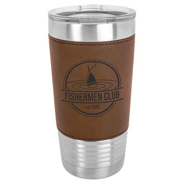 Polar Camel 20 oz Leatherette Vacuum Insulated Tumbler