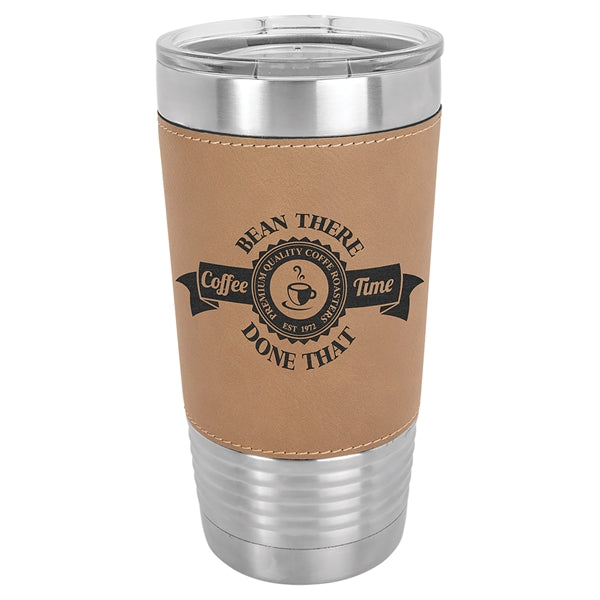 Polar Camel 20 oz Leatherette Vacuum Insulated Tumbler