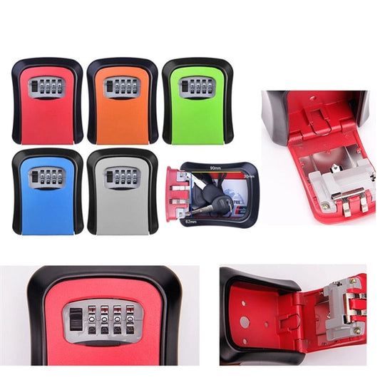 Wall Mounted Key Box Safe Storage Password Lock 4 Digit