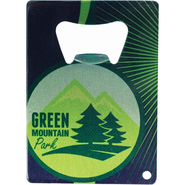 2" x 3 1/4" Stainless Steel Bottle Opener w/ Punch Hole
