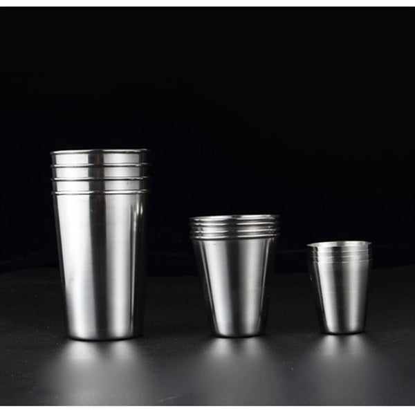 Set of 4 Stainless Steel Shot 6 OZ Cups