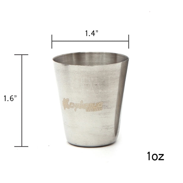 Set of 4 Stainless Steel Shot 6 OZ Cups