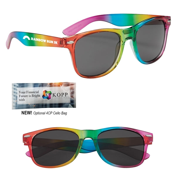 Stylish Sunglasses with Rainbow Frame