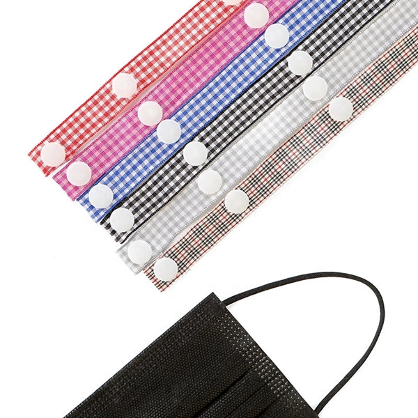 5/8" Full Color Face Mask Lanyard w/ Snap Button Adjustable