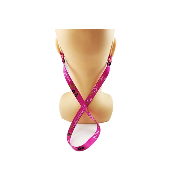 5/8" Full Color Face Mask Lanyard w/ Snap Button Adjustable