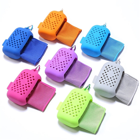 Sports Quick Dry Towel with Silicone Storage Bag