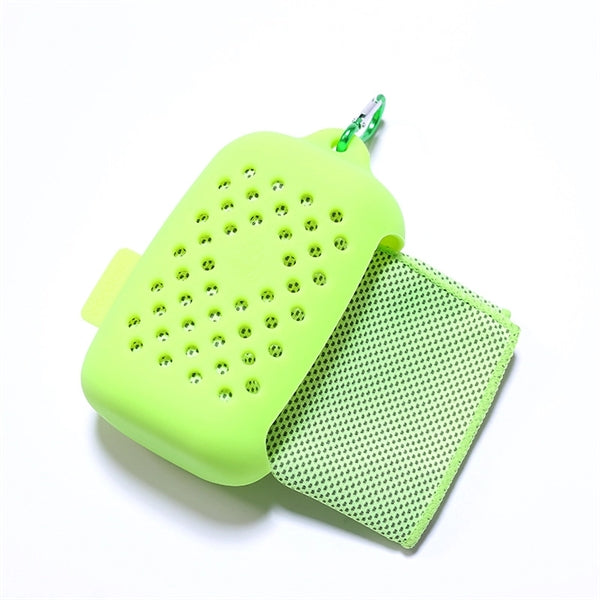 Sports Quick Dry Towel with Silicone Storage Bag