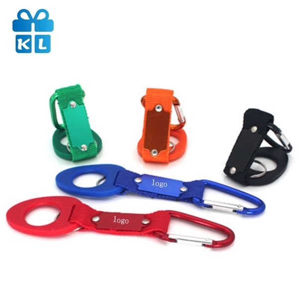 Silicone Water Bottle Holder Hook with Key Ring