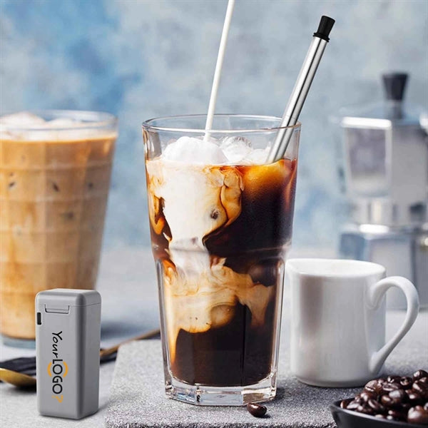 Foldable Metal Straw With Case
