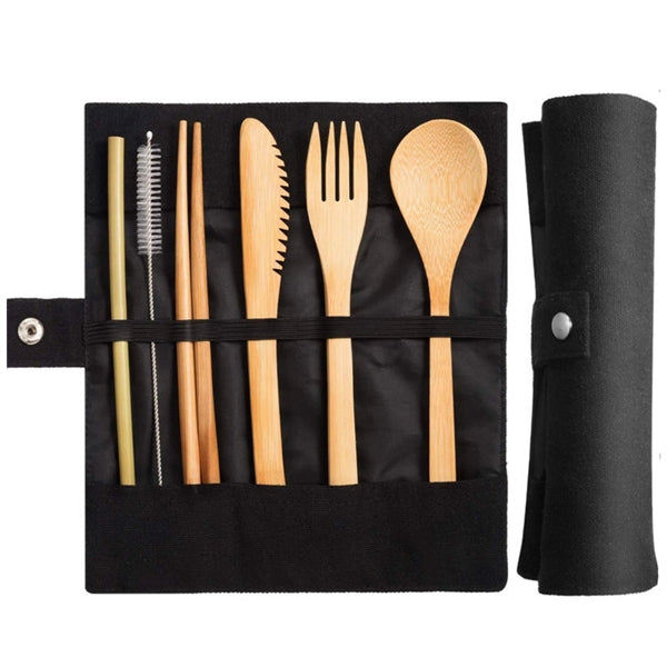 6-Piece Bamboo Tableware Set