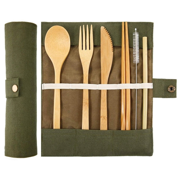 6-Piece Bamboo Tableware Set