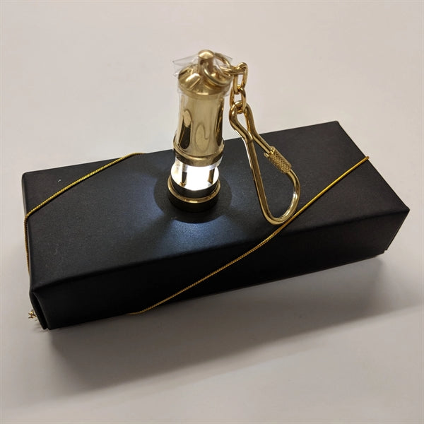 Brass Lamp Keychain with Light