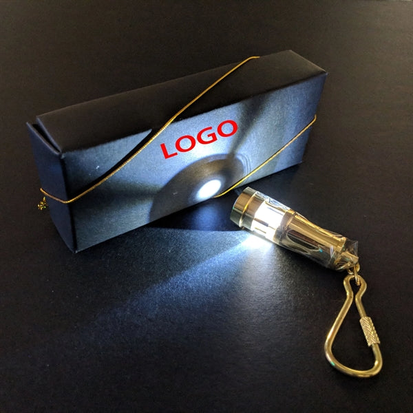 Brass Lamp Keychain with Light
