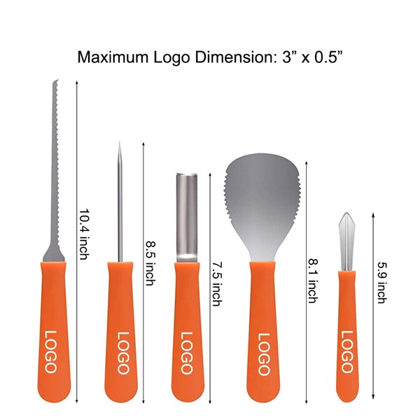 5 Piece Halloween Professional Pumpkin Carving Kit