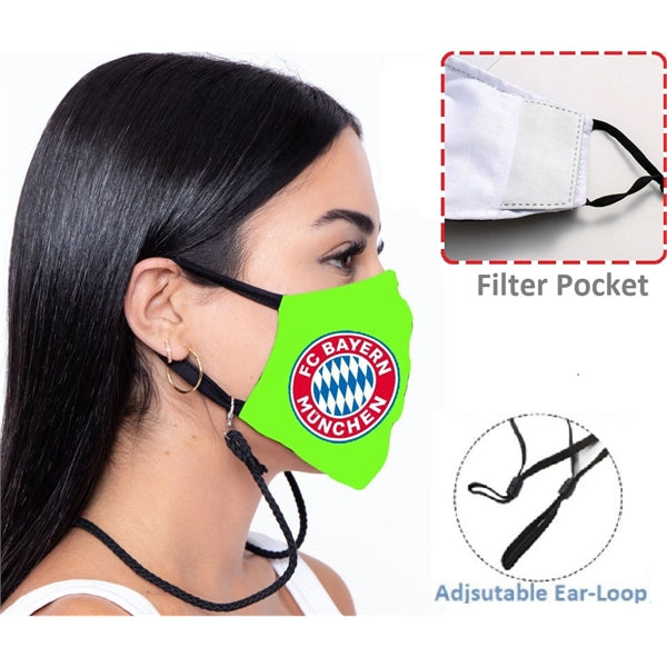 3-Layer Lanyard Face Mask w/ Full Color Imprint