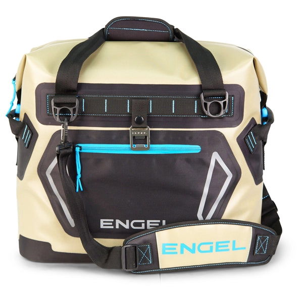 Waterproof Soft-Sided Cooler Bag - Tan/Blue