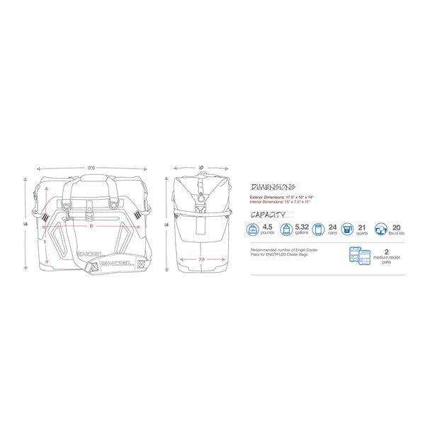 Waterproof Soft-Sided Cooler Bag - Tan/Blue