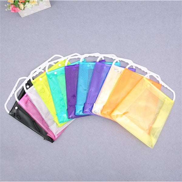 Laser Iridescent PVC Reticule With Button