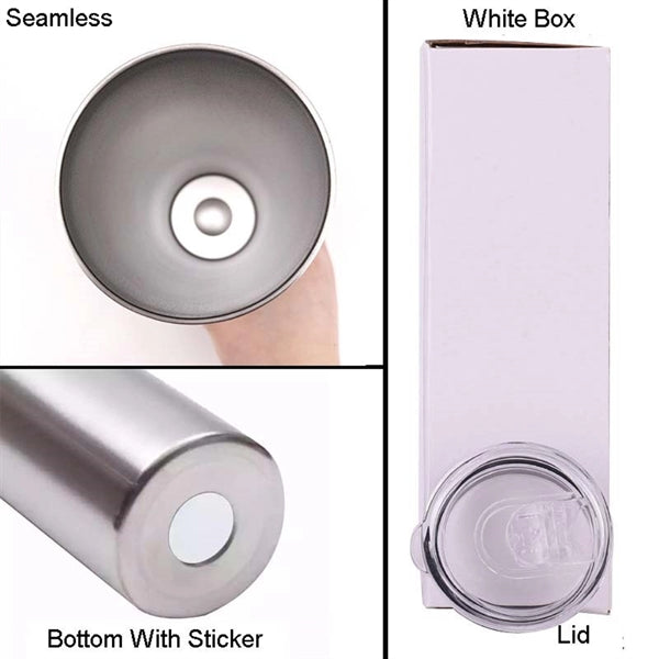20oz Seamless 304 Stainless Steel Skinny Tumbler