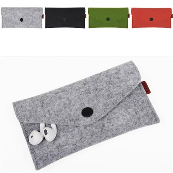 Non Woven Felt Pencil Case With Button
