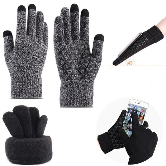 Winter Knit Touch Screen Warm Gloves