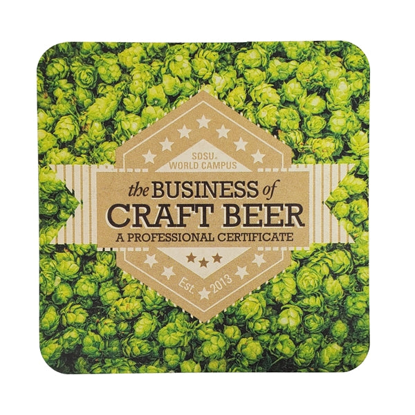 3.5" Square Full Color Pulp-Board Coaster 80pt