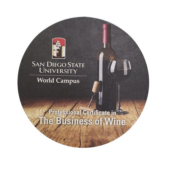 4" Round Full Color Pulp-Board Coaster 80pt
