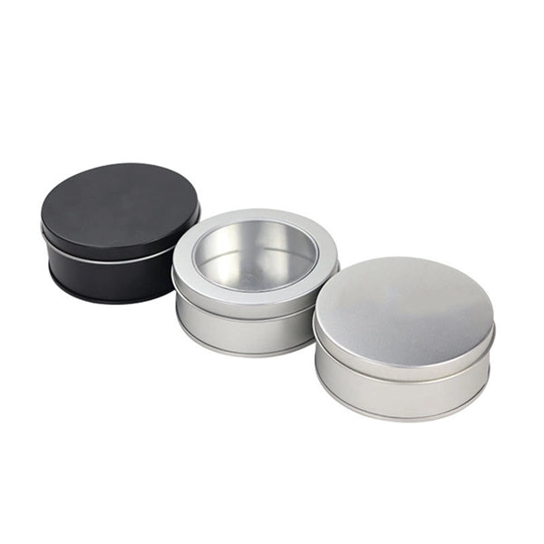 Durable Round Tin Candle Holder Box Containers