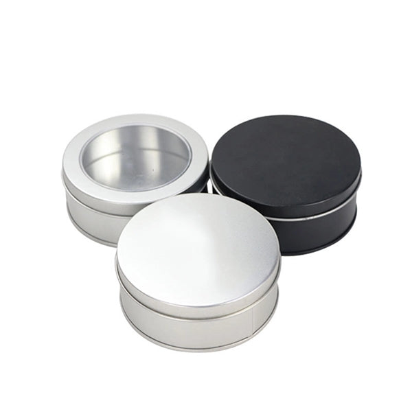 Durable Round Tin Candle Holder Box Containers