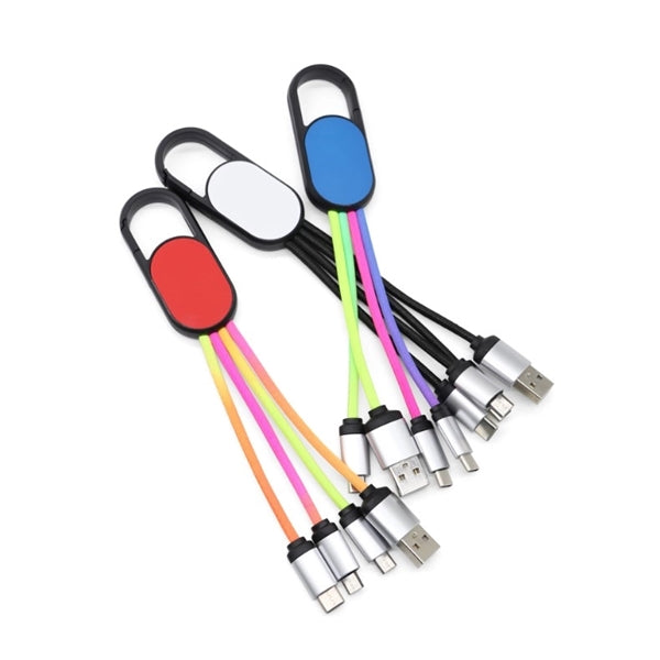 New Three-in-one Illuminated Keychain Charging Cable