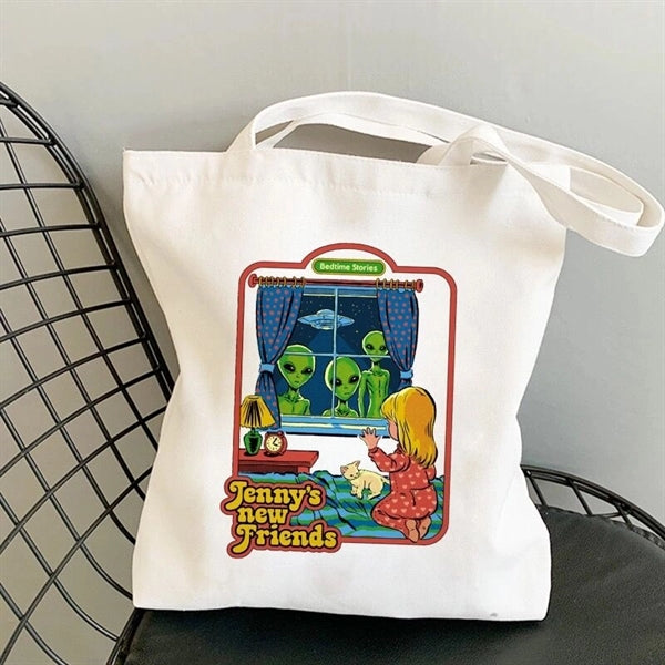 Natural Cotton Canvas Tote Bag (13 3/8" W x 15 3/4" H)