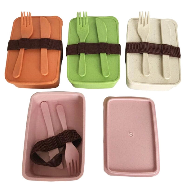 Eco-friendly biodegradable Lunch box with fork Knife