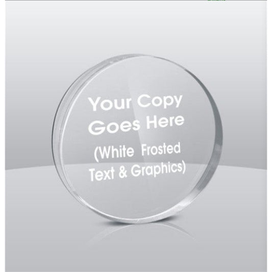 Round Acrylic Paperweight