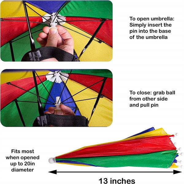 Rainbow Umbrella Hats