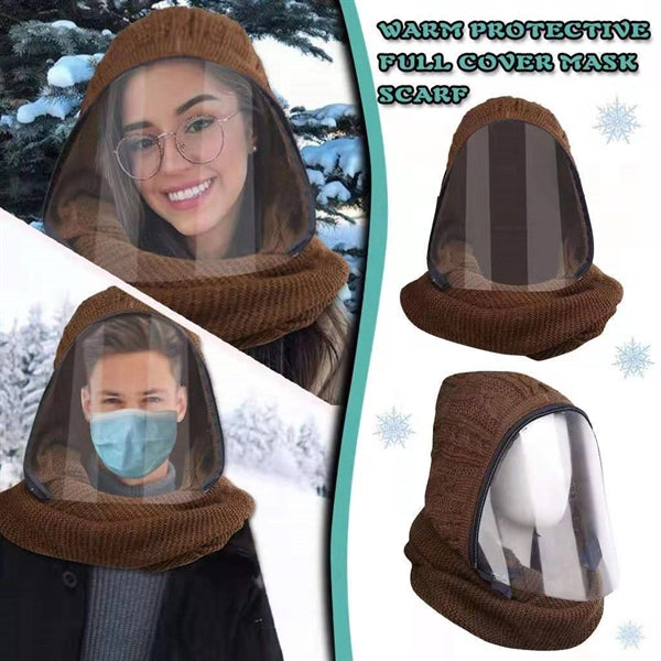 Hat With Scarf And Face Shield Warm Set