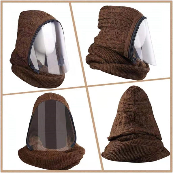 Hat With Scarf And Face Shield Warm Set