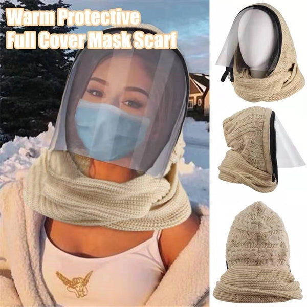 Hat With Scarf And Face Shield Warm Set