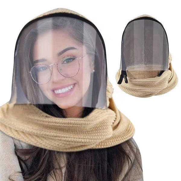 Hat With Scarf And Face Shield Warm Set